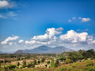 clouds over the mountains