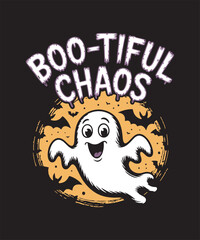 Spooky Halloween T-shirt Design Collection with Pumpkins, Witches, Ghosts, Haunted Houses, Skeletons, Scary Night Illustrations, Creepy Horror Party Graphics, Trick or Treat Vector Artwork