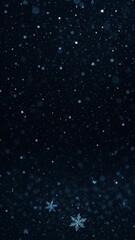 Obraz premium Snowflakes falling dark night mobile wallpaper
