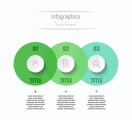 Infographic 3 options design elements for your business data. Vector Illustration.