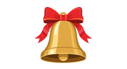 Christmas Bell Vector with Ribbon – Transparent Background