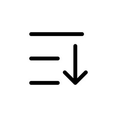 Sort Descending Icon for Data and Ordering
