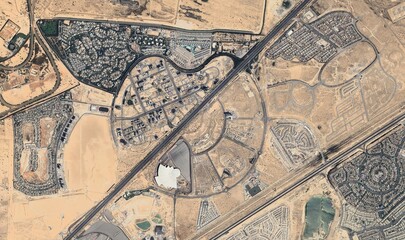 Dubai, UAE: High-Resolution Aerial View of Modern Coastal Cityscape and Urban Development