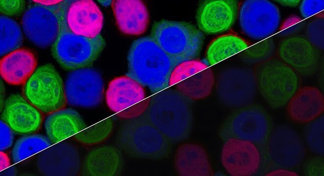 Fluorescent Cell Imaging - A Microscopic View of Cellular Structures.