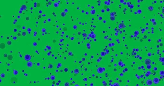 Animation of blue cells floating on transparent background