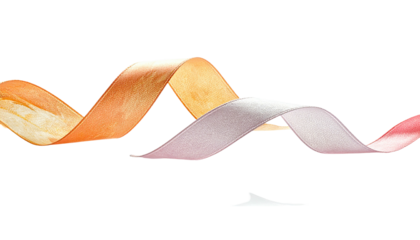 Colorful ribbons in a flowing, wavy pattern