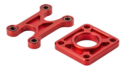 Fototapeta premium Precision Engineered Red Metal Component