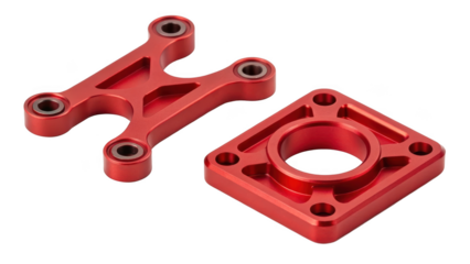 Precision Engineered Red Metal Component