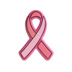 Pink Ribbon Isolated on Black with Breast Cancer Awareness Symbol. (1)