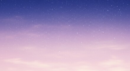 Soft gradient sky with subtle stars and clouds at dusk or dawn