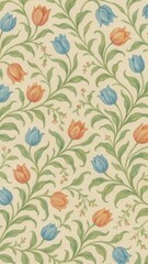 Floral elegance with vibrant tulips mobile wallpaper