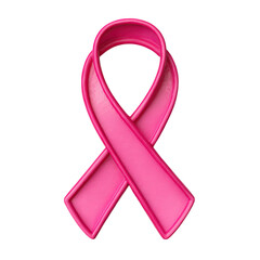 Pink Ribbon Symbol for Breast Cancer Awareness on Black.