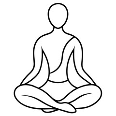 yoga lineart vector