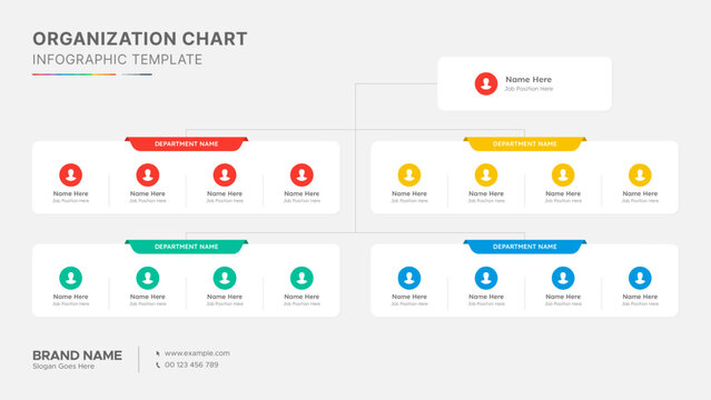 Organizational Chart, Tree Diagram, Dendrogram Business Infographic Template Design