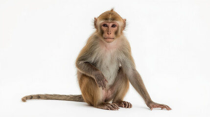 Monkey on white background 