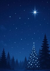 Naklejka premium Serene night sky with stars.
