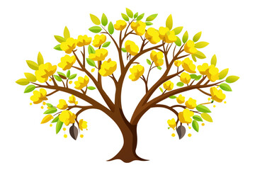 Obraz premium tree with yellow leaves