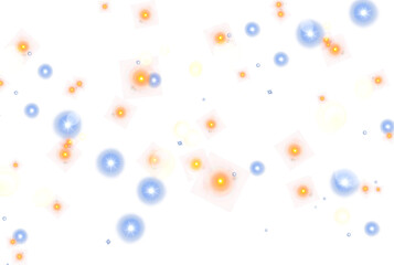 Christmas glowing sparkling stars dust bokeh particles effect on transparent background, glittering sparkles dust christmas festival fall, PNG image 