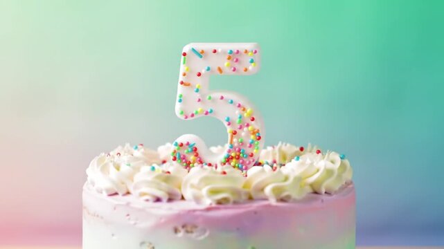 Festive fifth birthday cake delight