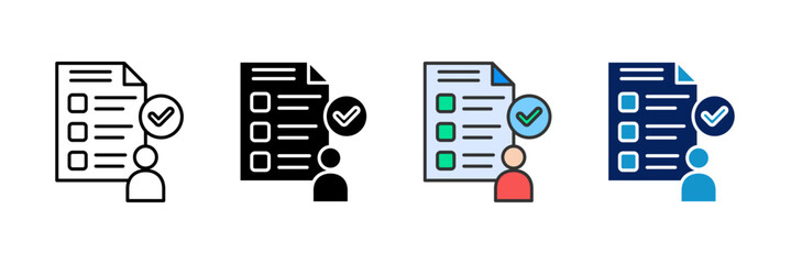 Survey Form Icon Set Multiple Style Collection