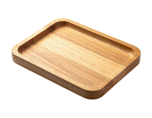 Rectangular wooden serving tray