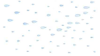 雨t155-0,Hand drawn blue water drop pattern on white background