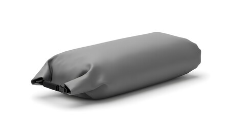 Grey Waterproof Dry Bag for Outdoor Adventures and Gear Protection, Isolated on White Background