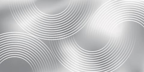 creative white abstract glowing geometric lines on gray background. vector background