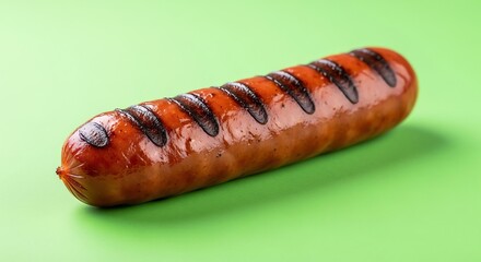 Grilled Sausage on Green Screen for Food Advertising