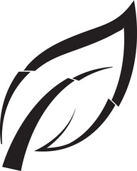 Black leaf Ecology Nature Element Vector Icon