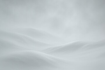 Obraz premium Serene snowy landscape illustration.