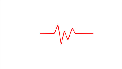 Heart beat line icon. EKG heart beat line, vector. Cardiogram line icon, sign. Heart pulse.