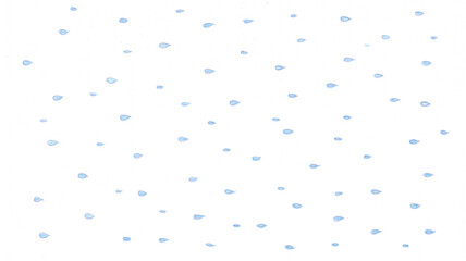 雨t158-0,Hand drawn blue water drop pattern on white background