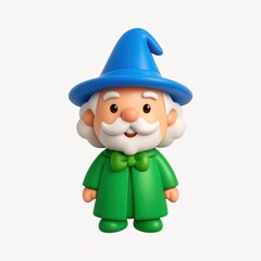 Fototapeta premium Colorful cartoon wizard character illustration.