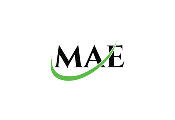 MAE Letter Modern  Monogram Logo | Minimal Initials Icon Design.