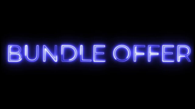 Bundle Offer Neon Text Animation