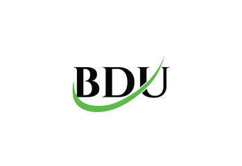 BDU Letter Modern  Monogram Logo | Minimal Initials Icon Design.
