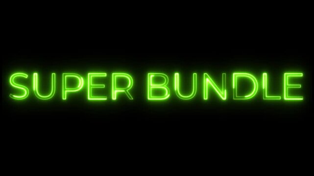 Super Bundle Neon Text Animation