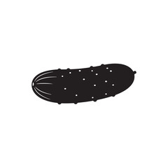 cucumber silhouette isolated on white vector