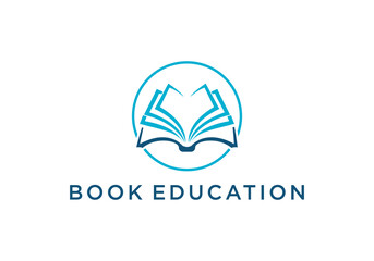 open book education and Graduation logo template