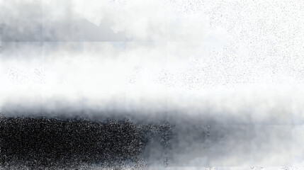 A gradient background transitioning from black to white with a textured, smoky effect