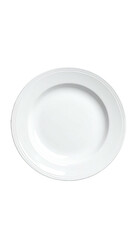 Empty, round, white dinner plate (4)