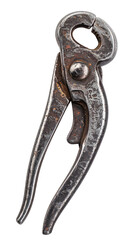 Vintage metal pliers, showing age and use