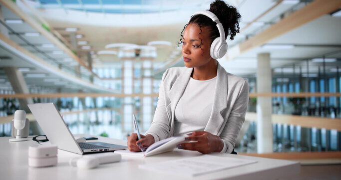 Young Woman Happy Taking An Online Course - Powered by Adobe