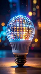 Illuminated LED Bulb - A Symphony of Light and Technology.
