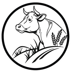 Cow Logo Collection – Farm Animal Vector Logo Set, Logo of Cow in High Quality
