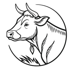 Cow Logo Collection – Farm Animal Vector Logo Set, Logo of Cow in High Quality