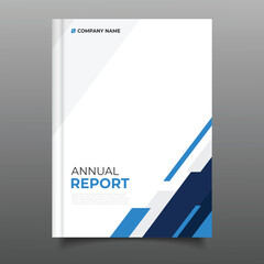 business modern annual report cover template geometric triangle design