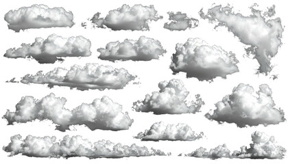 Collection of various cumulus clouds (1)