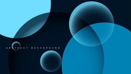 Abstract background with overlapping blue shapes circles.